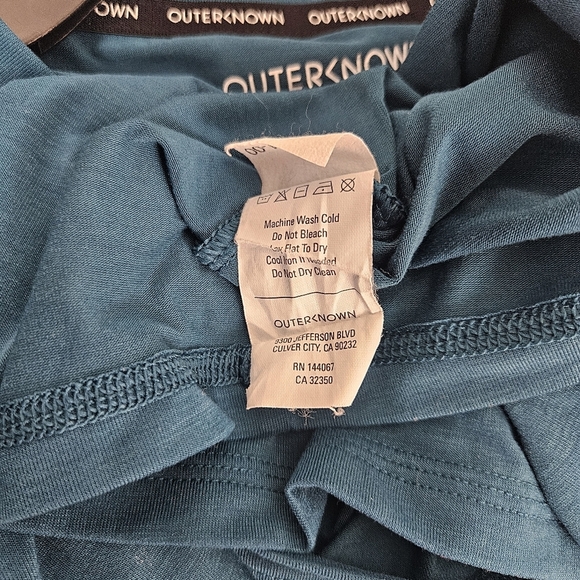 Outerknown active long Sleeved Shirt tee Size Medium Teal - Picture 7 of 7